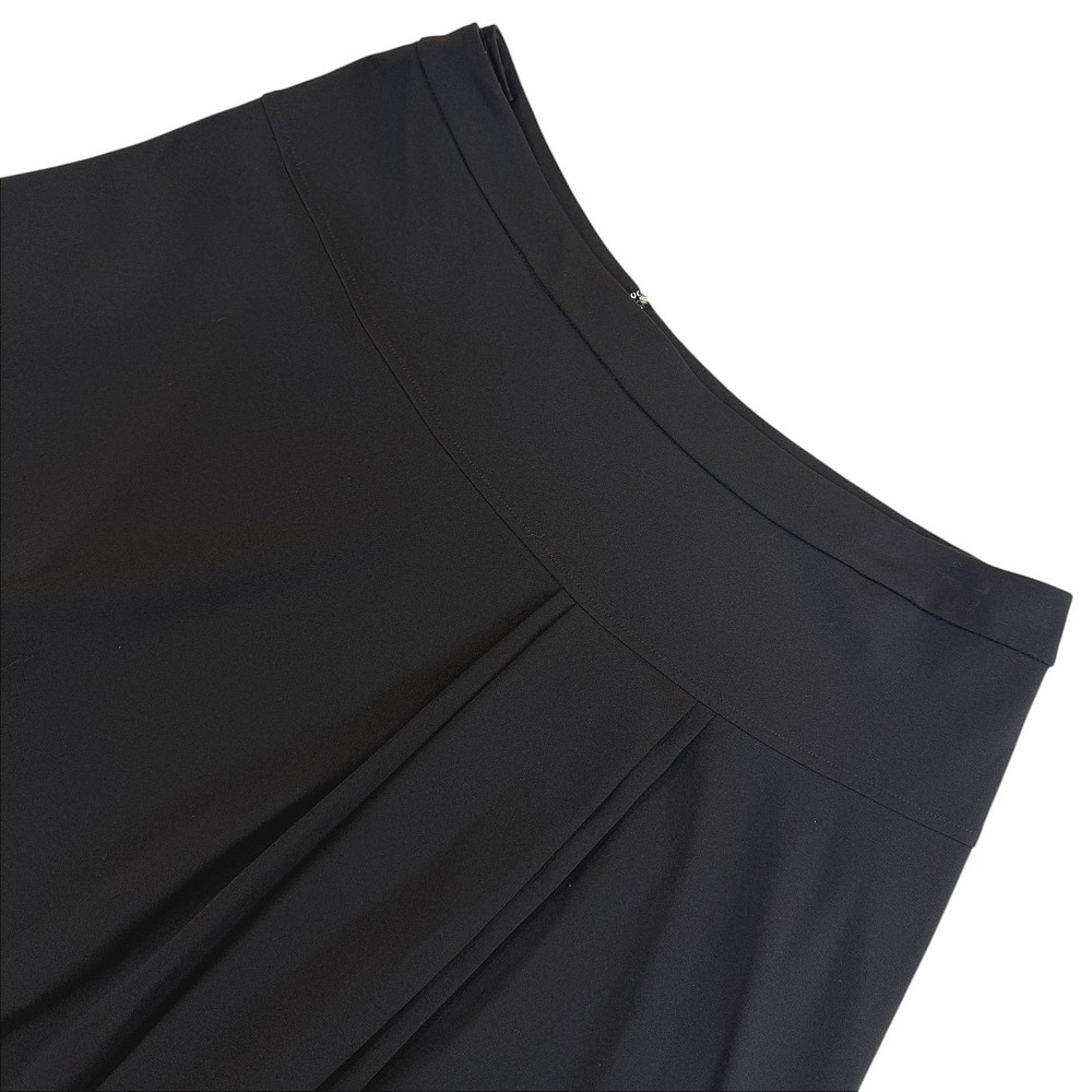 Calvin Klein Black A-Line Drape Front Pleated Skirt Plus Size 20W Professional